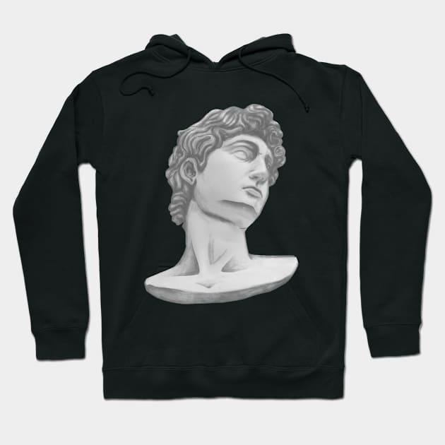 Michelangelo's beautiful head of David Hoodie by Outlandish Tees